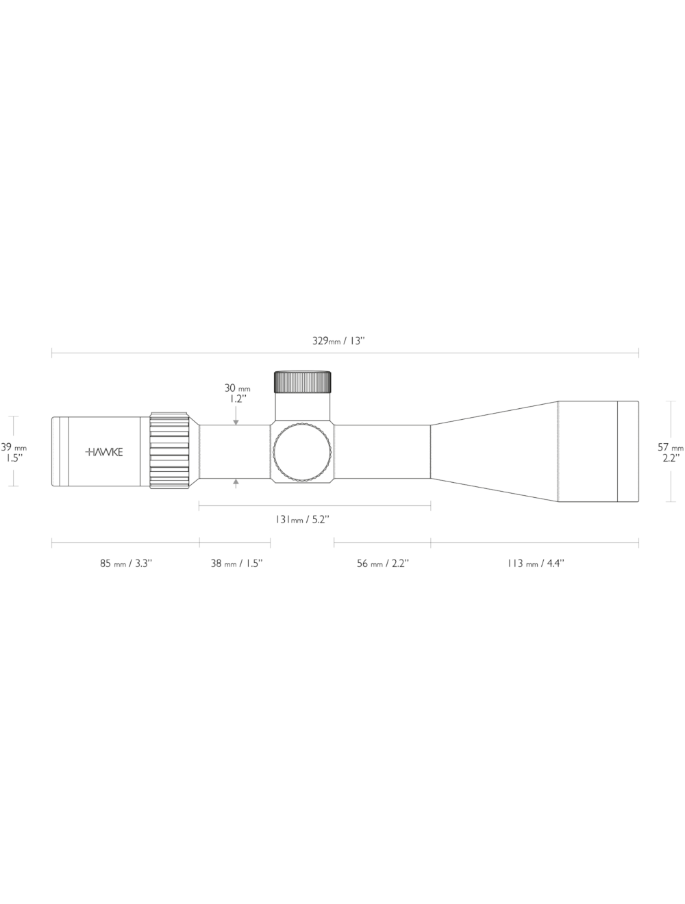 Hawke Optics Airmax 30 Compact 624x50 IR SF (AMX IR) (13220)