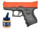 Saigo 27 Spring Action Pistol (Polymer - Red) with Spitfire 0.12g BB Pellets (Bottle - 1000 Rounds - Yellow) (Bundle Deal)
