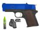 ARMY R45 STUBBY GAS BLOWBACK PISTOL (POLYMER BODY AND SLIDE - R45) WITH GREEN GAS BOTTLE AND HOLSTER (Bundle Deal)