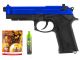 HFC M9 Gas Pistol (Non-Blowback - Blue - GG-105) with WE 2.0 Green Gas (Green) Bottle (600ml) and Competition Grade 0.25g BB's (4000 - 1 Kilo ) (Bundle Deal)