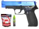 HFC MK8 Gas Pistol (Non-Blowback - Blue - GG-106) with WE 2.0 Green Gas (Green) Bottle (600ml) and Diamond Precision 0.20g (5000) 1 Kilo BB's (Bundle Deal)