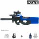 Well D90H D90 AEG Rifle (With Battery and Charger - Blue - Bundle Deal)
