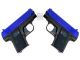 Galaxy G9 Spring Metal Pistol (G9 - Blue) Pack of Two (Bundle Deal)