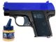  Galaxy G9 Spring Metal Pistol (G9 - Blue) with Spitfire 0.12g BB Pellets (Bottle - 1000 Rounds - Yellow) (Bundle Deal)
