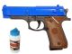 Galaxy G22 Spring Metal Pistol (G22 - Blue) with white 0.20g BB Pellets and Speedloader Bottle (Bundle Deal)