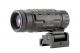 UTG 3X Magnifier with Flip-to-side QD Mount, W/E Adjustable Scope (Black)