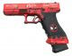 Ascend Airsoft x WE 17 Series Gas Blowback Pistol (With Extended Flared Magazine - Red - DP17)