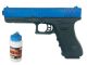 ACM C17 Spring Pistol (1:1 Scale - Blue) with white 0.20g BB Pellets and Speedloader Bottle (Bundle Deal)