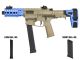 Ares M45X-S with EFCS Gearbox (Retractable Stock with Arm Stabilizing Brace - Tan - AR-086E - Comes with One Mid-Cap and One Low Cap Magazine)