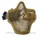 Lower Mesh Mask (Mouth and Nose Protection) with Cotton Strap (Tan)